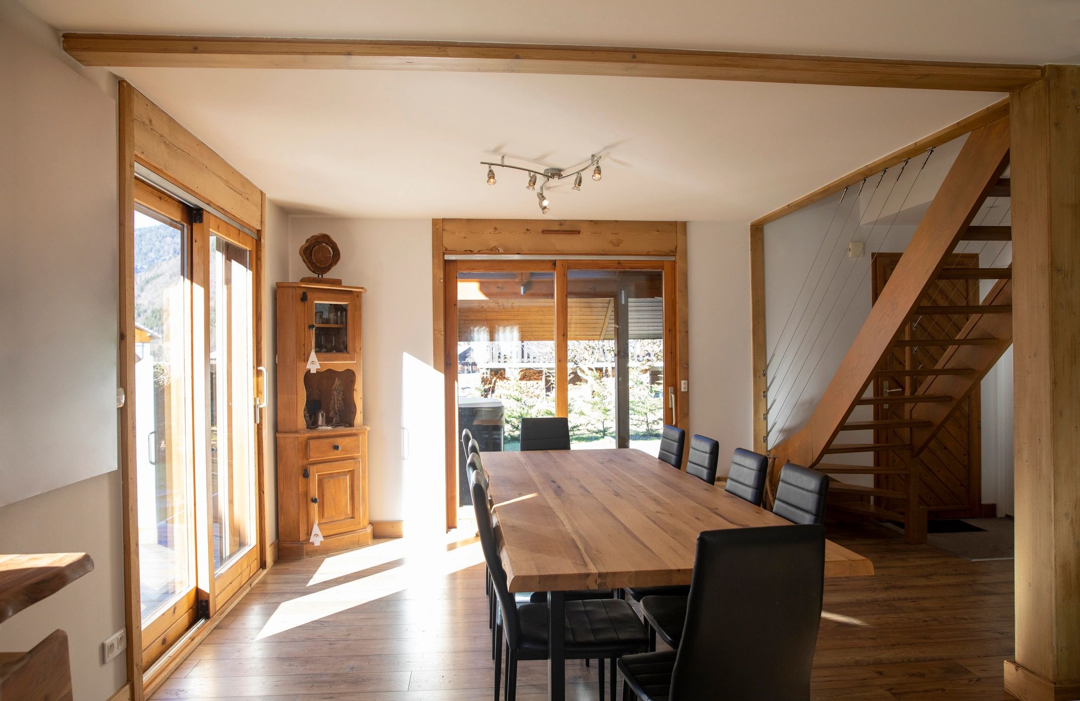 Updated dining and flooring area in remodeled home